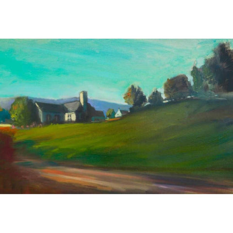 Hillside Home Black Modern Wood Framed Art Print by Barbini, Eddie