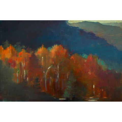 Autumn Forest Gold Ornate Wood Framed Art Print with Double Matting by Barbini, Eddie