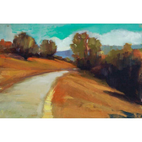 Country Road IV Black Modern Wood Framed Art Print with Double Matting by Barbini, Eddie