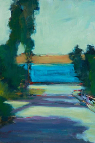 Afternoon Shadows Black Ornate Wood Framed Art Print with Double Matting by Barbini, Eddie