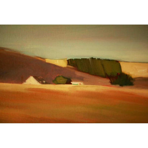 Over the Hill II White Modern Wood Framed Art Print by Barbini, Eddie