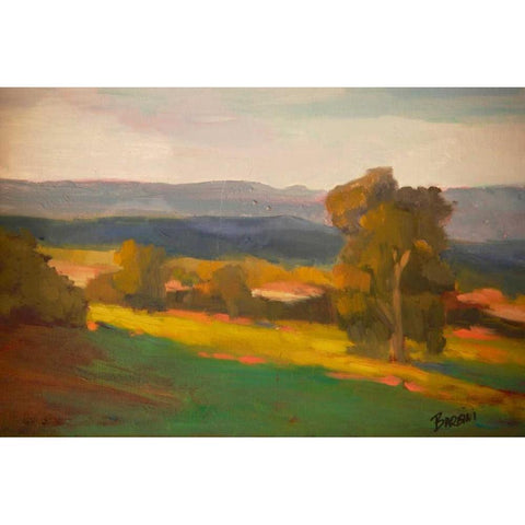 Hillside Hideaway Gold Ornate Wood Framed Art Print with Double Matting by Barbini, Eddie