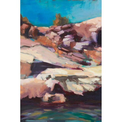 Rugged Shore White Modern Wood Framed Art Print by Barbini, Eddie