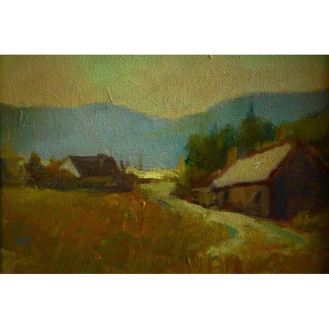 Early Evening Gold Ornate Wood Framed Art Print with Double Matting by Barbini, Eddie