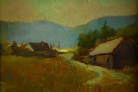 Early Evening White Modern Wood Framed Art Print with Double Matting by Barbini, Eddie