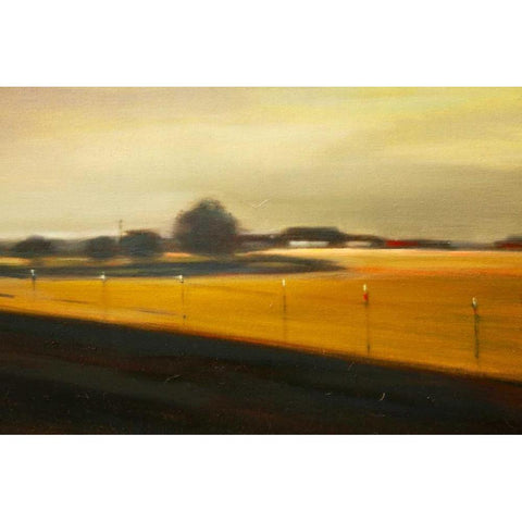 The Countryside I Black Modern Wood Framed Art Print with Double Matting by Barbini, Eddie