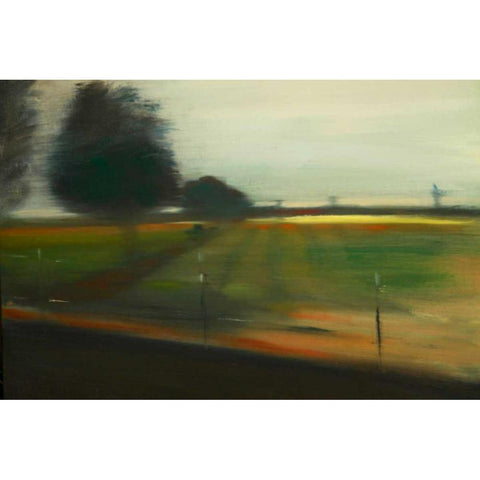 The Countryside II Black Modern Wood Framed Art Print with Double Matting by Barbini, Eddie