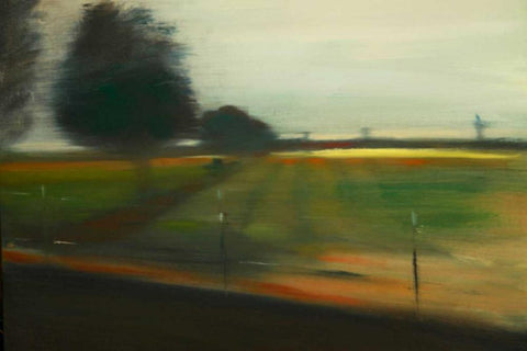 The Countryside II White Modern Wood Framed Art Print with Double Matting by Barbini, Eddie