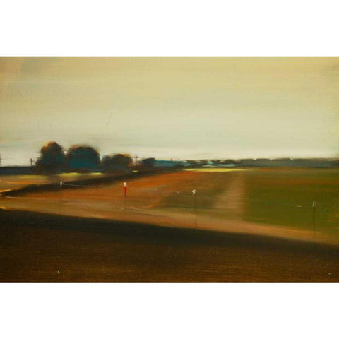 The Countryside III White Modern Wood Framed Art Print by Barbini, Eddie