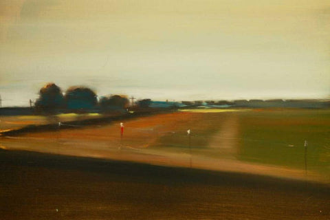 The Countryside III White Modern Wood Framed Art Print with Double Matting by Barbini, Eddie