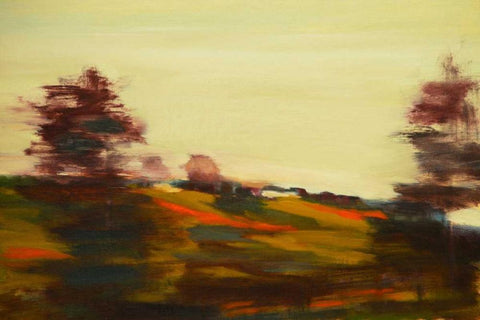 The Countryside IV Black Ornate Wood Framed Art Print with Double Matting by Barbini, Eddie