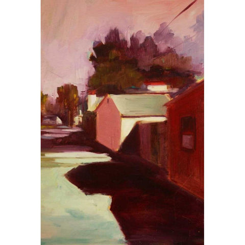 Late Afternoon II Black Modern Wood Framed Art Print by Barbini, Eddie