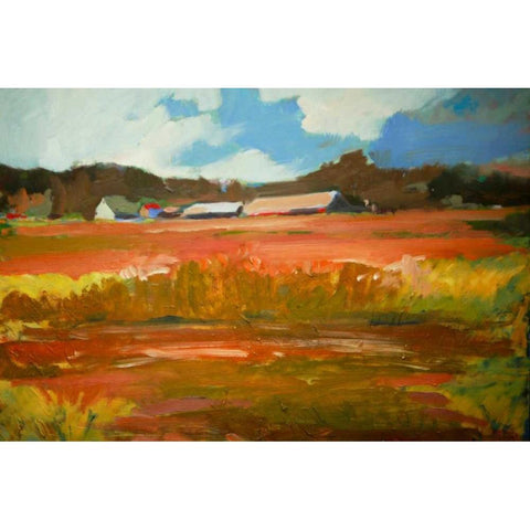 In the Fields Gold Ornate Wood Framed Art Print with Double Matting by Barbini, Eddie