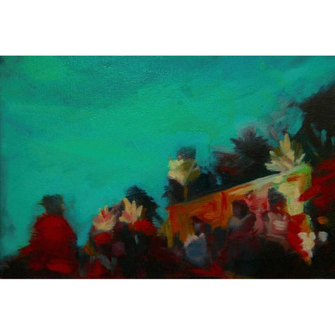 The Grove White Modern Wood Framed Art Print by Barbini, Eddie