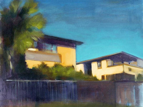 Sunlit II White Modern Wood Framed Art Print with Double Matting by Barbini, Eddie