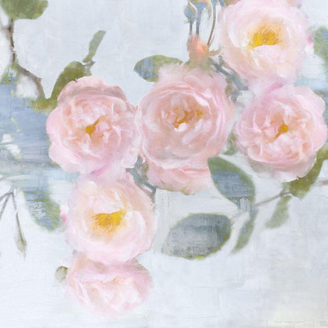 Delicate Pink I Black Ornate Wood Framed Art Print with Double Matting by Ford, Emily