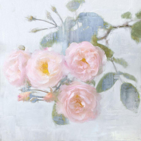 Delicate Pink II Gold Ornate Wood Framed Art Print with Double Matting by Ford, Emily