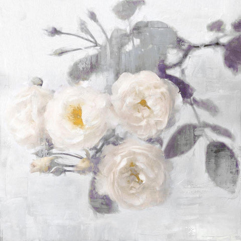 Delicate Purple II Black Modern Wood Framed Art Print with Double Matting by Ford, Emily