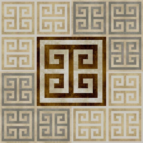 Greek Key III White Modern Wood Framed Art Print by Roberts, Ellie