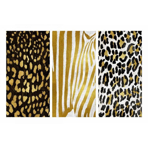 Wild Trio I Black Modern Wood Framed Art Print with Double Matting by Roberts, Ellie