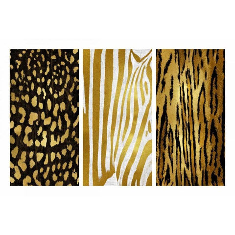 Wild Trio II Gold Ornate Wood Framed Art Print with Double Matting by Roberts, Ellie