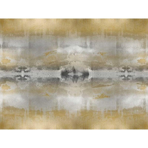 Golden Symmetry Black Modern Wood Framed Art Print with Double Matting by Roberts, Ellie