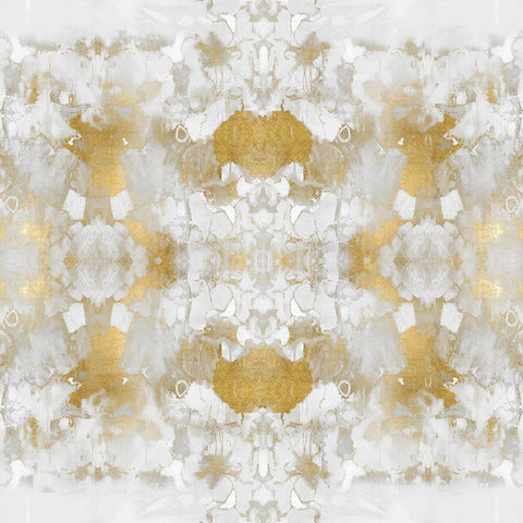 Resonate in Gold II White Modern Wood Framed Art Print with Double Matting by Blake, Madeline