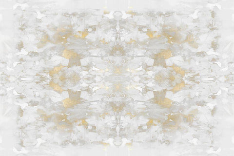 Reflections in Gold III White Modern Wood Framed Art Print with Double Matting by Blake, Madeline