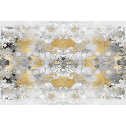 Reflections in Gold VI Black Modern Wood Framed Art Print with Double Matting by Blake, Madeline