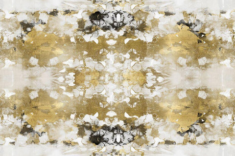 Reflections in Gold VII White Modern Wood Framed Art Print with Double Matting by Blake, Madeline