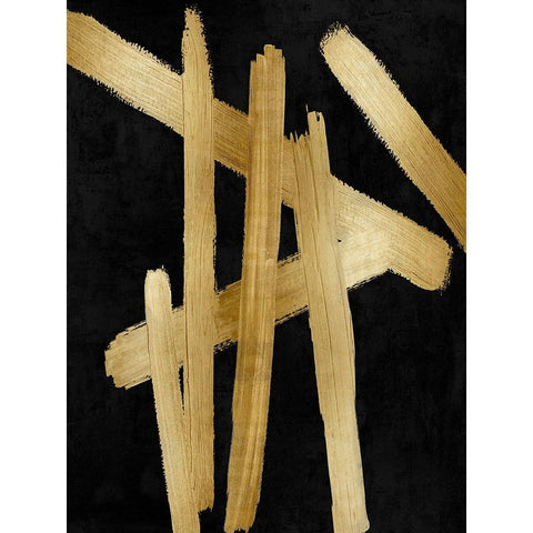 Crossroads Gold on Black I White Modern Wood Framed Art Print by Roberts, Ellie