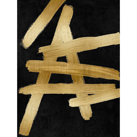 Crossroads Gold on Black III White Modern Wood Framed Art Print by Roberts, Ellie