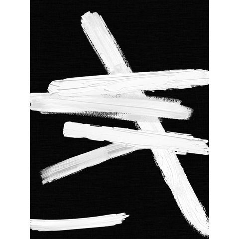 Crossroads White and Black II Black Modern Wood Framed Art Print by Roberts, Ellie