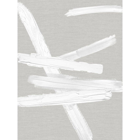 Crossroads White on Gray I Black Modern Wood Framed Art Print with Double Matting by Roberts, Ellie