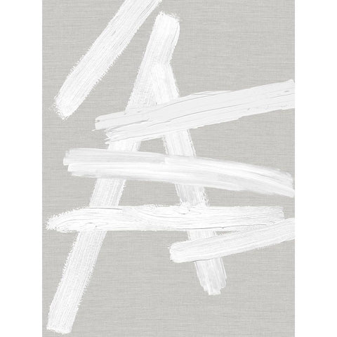 Crossroads White on Gray III White Modern Wood Framed Art Print by Roberts, Ellie