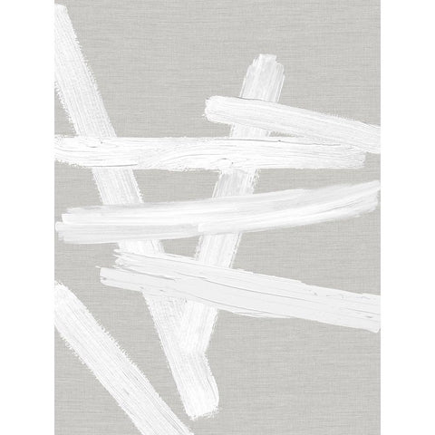 Crossroads White on Gray IV Black Modern Wood Framed Art Print with Double Matting by Roberts, Ellie