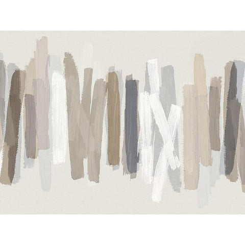 Strokes Mixed White Modern Wood Framed Art Print by Roberts, Ellie