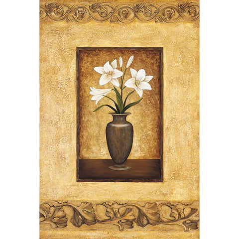 Tuscan Still Life I White Modern Wood Framed Art Print by Moreau, Eduardo