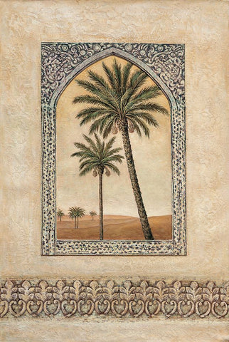 Desert Wind II Black Ornate Wood Framed Art Print with Double Matting by Moreau, Eduardo