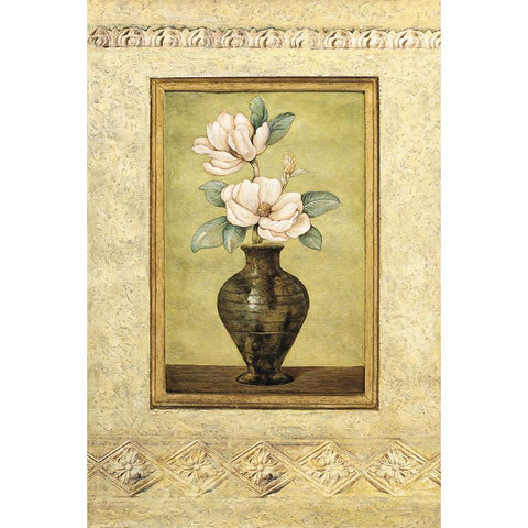 Umbrian Still Life I Black Modern Wood Framed Art Print with Double Matting by Moreau, Eduardo