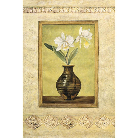 Umbrian Still Life II White Modern Wood Framed Art Print by Moreau, Eduardo