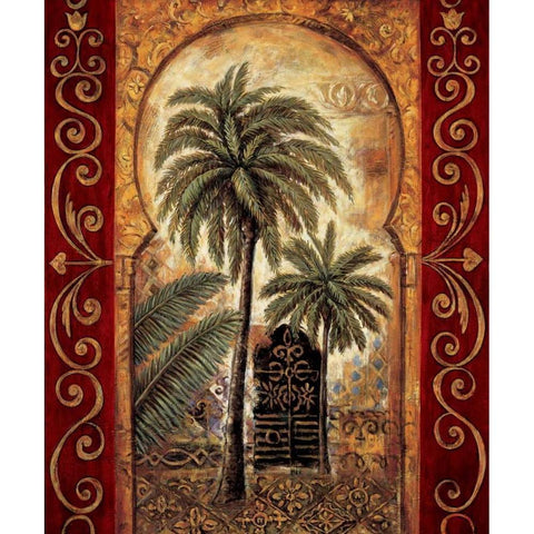 Moroccan Collage I Gold Ornate Wood Framed Art Print with Double Matting by Moreau, Eduardo