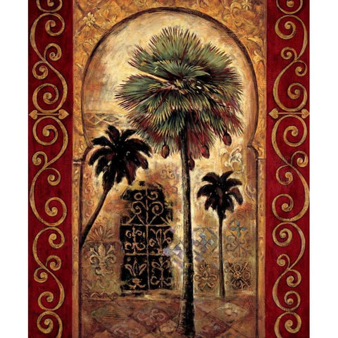 Moroccan Collage II Black Modern Wood Framed Art Print with Double Matting by Moreau, Eduardo