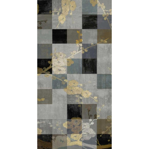 Blossom Panel I Black Modern Wood Framed Art Print by Lange, Erin