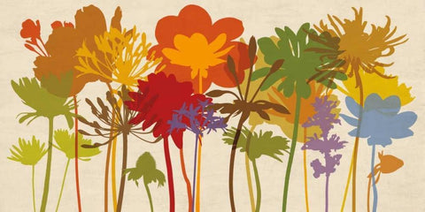 Brilliant Bloom White Modern Wood Framed Art Print with Double Matting by Lange, Erin