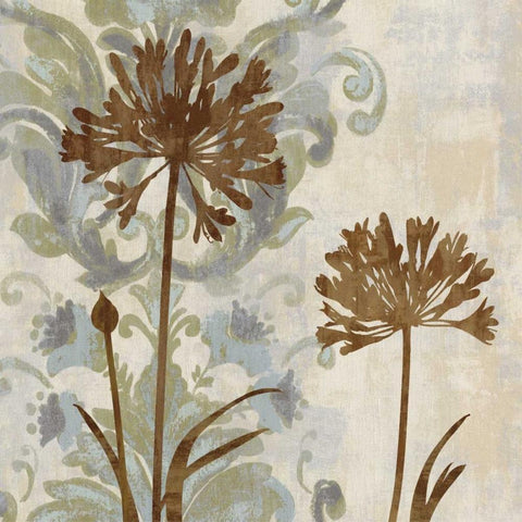 Floral Oasis I Gold Ornate Wood Framed Art Print with Double Matting by Lange, Erin