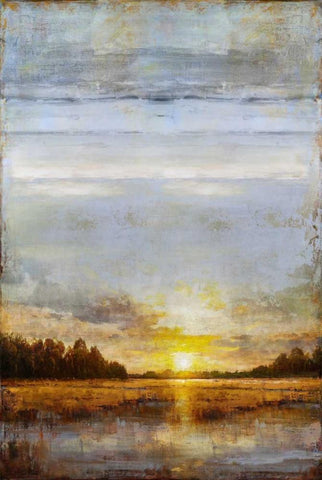 Early Morning White Modern Wood Framed Art Print with Double Matting by Turner, Eric