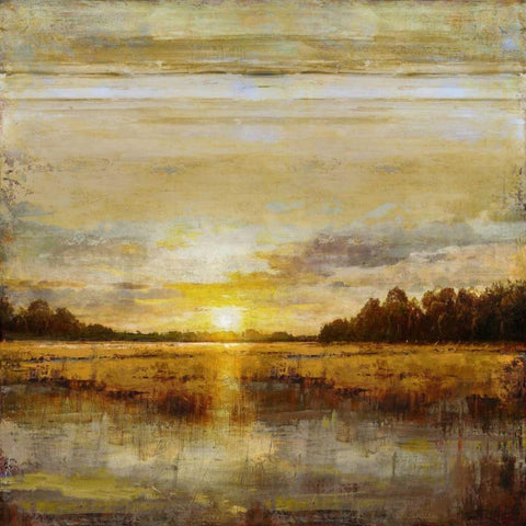 Break of Dawn Black Modern Wood Framed Art Print with Double Matting by Turner, Eric