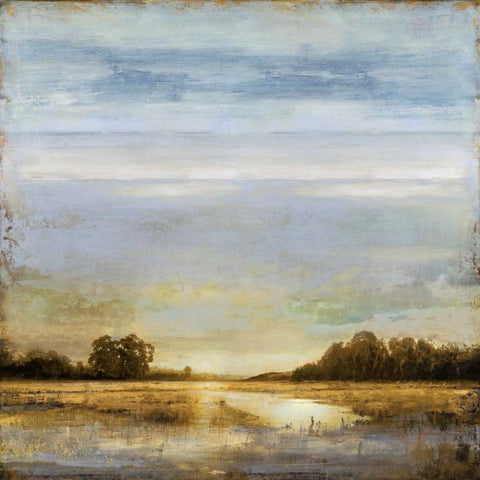 Ponds Edge White Modern Wood Framed Art Print by Turner, Eric