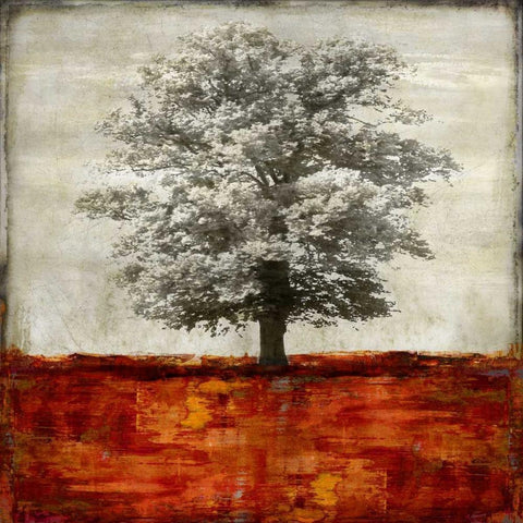 Majestic - Red Black Modern Wood Framed Art Print by Turner, Eric